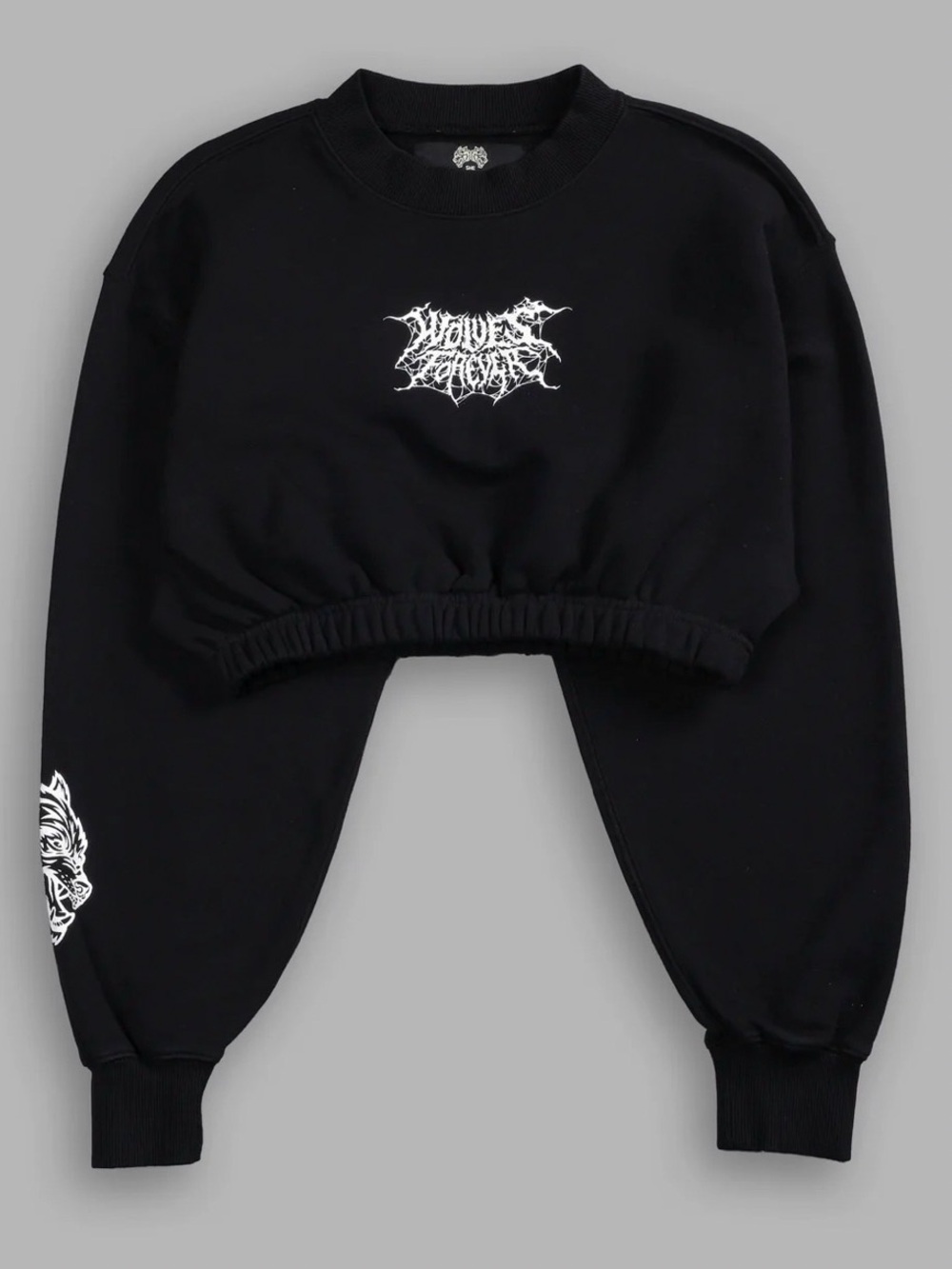 DARC SPORT - DARC WEB "GWEN" (CROPPED) CREWNECK IN BLACK -MED -NWT